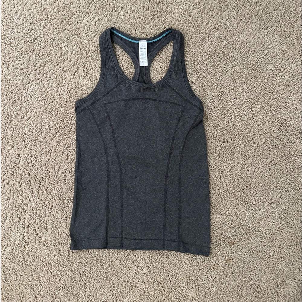Ivivva by Lululemon Grey Swiftly Tech Racerback Tank Top